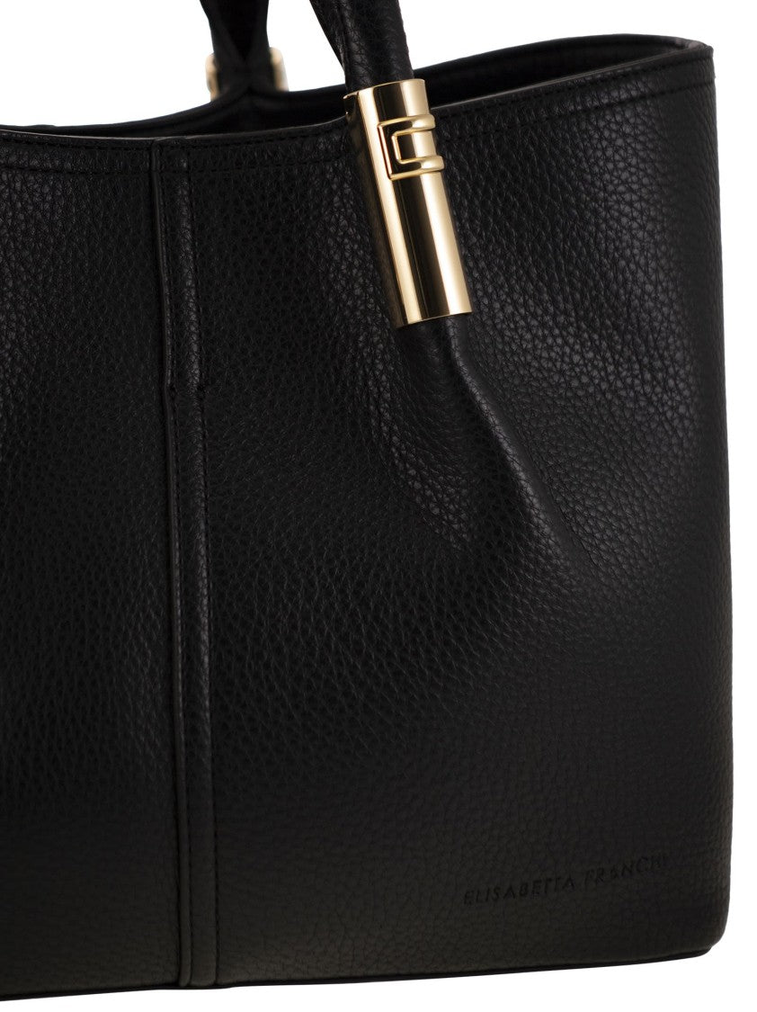 Elisabetta Franchi Medium Tote Bag With Logo Details
