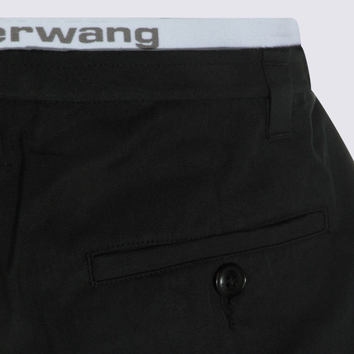 Alexander Wang Tailored Black Shorts With Contrasting Waistband