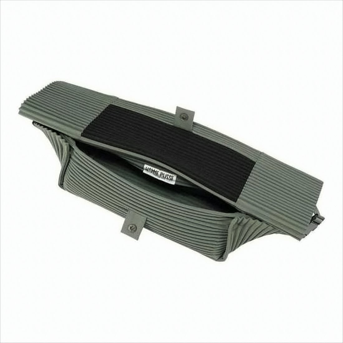 Homme Plissé Issey Miyake Pleated Crossbody Bag With Adjustable Strap And Unique Design