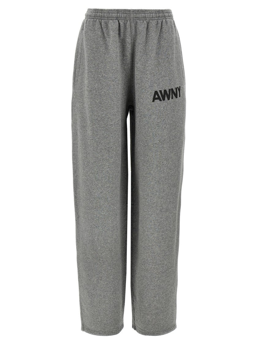 T By Alexander Wang Cotton Fleece Sweatpants With Logo Print