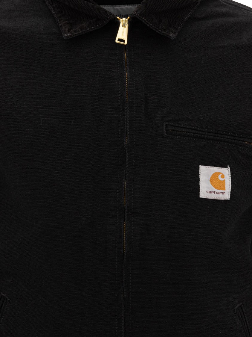 Carhartt Wip Unlined Black Dearborn Canvas Overshirt Jacket