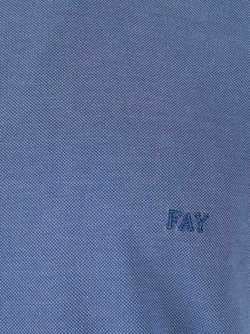 Fay Blue Piquet Tinto Frosted T-Shirt