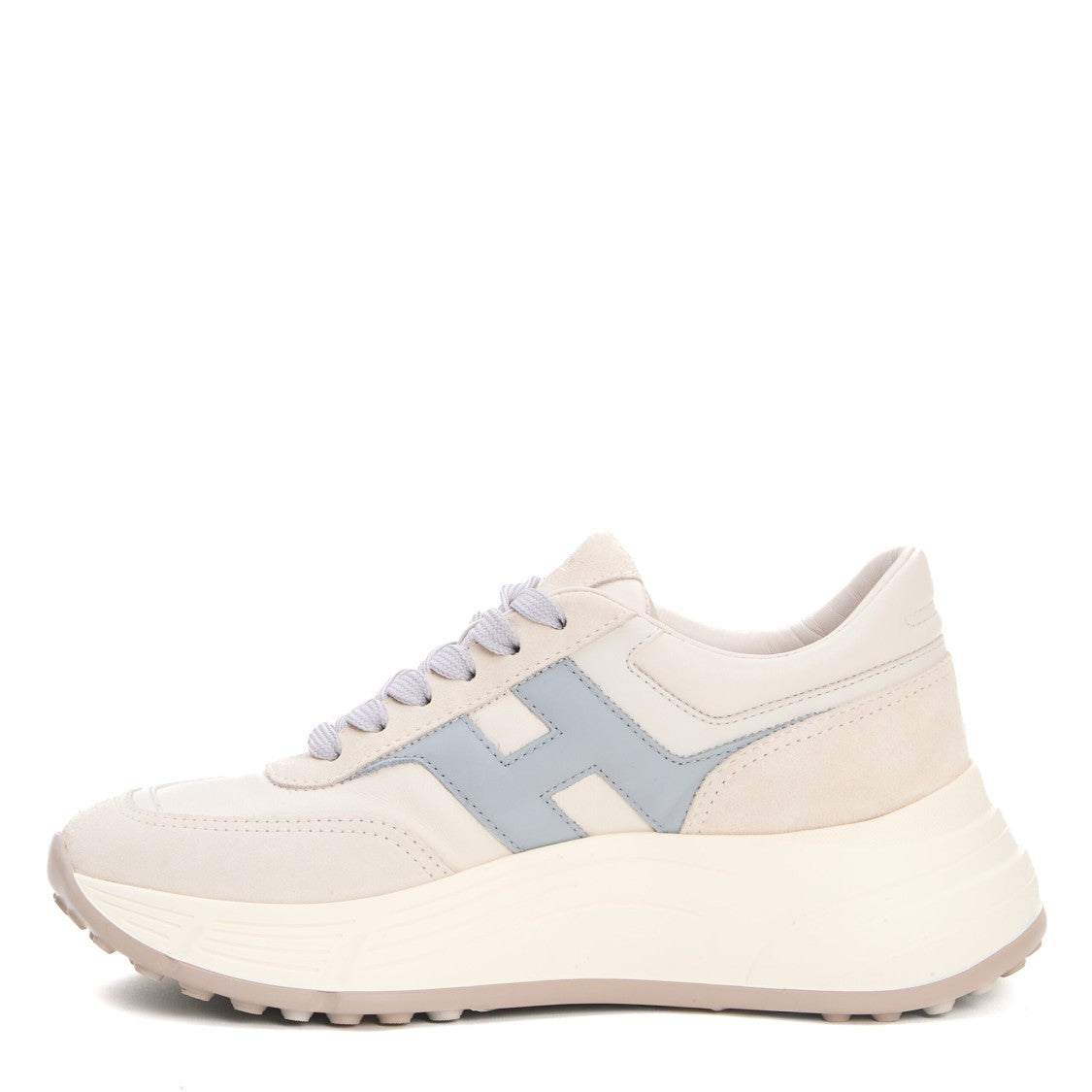 Hogan Hi Fi H Light Blue Suede Ivory Sneakers