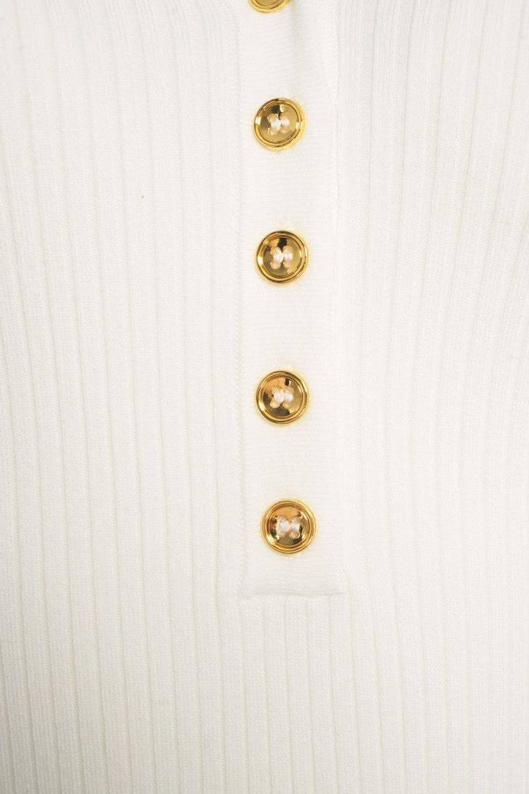 Elisabetta Franchi Fitted Ribbed Knit Top