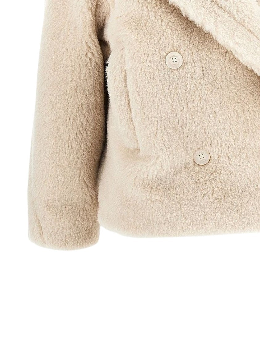 Max Mara Double-Breasted Cropped Alpaca-Blend Jacket
