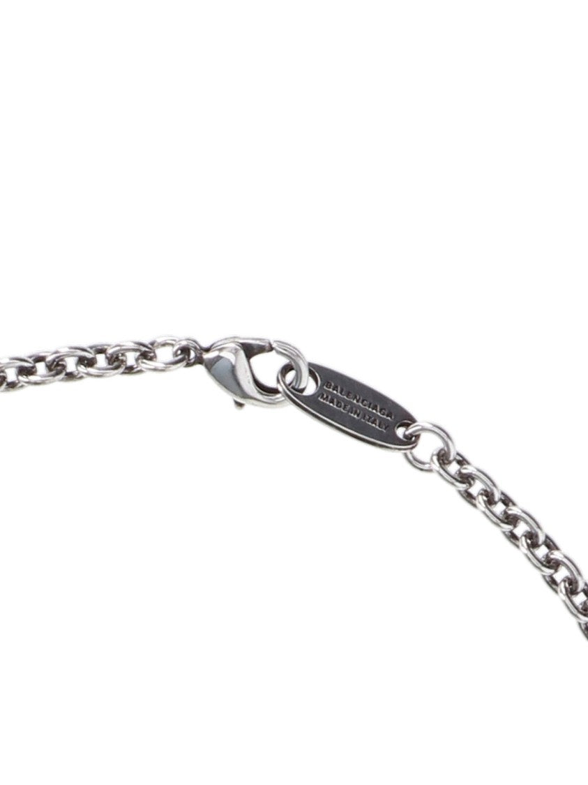 Balenciaga "3Letter Vip" Necklace Silver-Plated