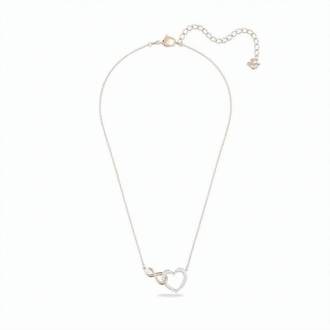 Swarovski Rose Gold Infinity Heart Necklace