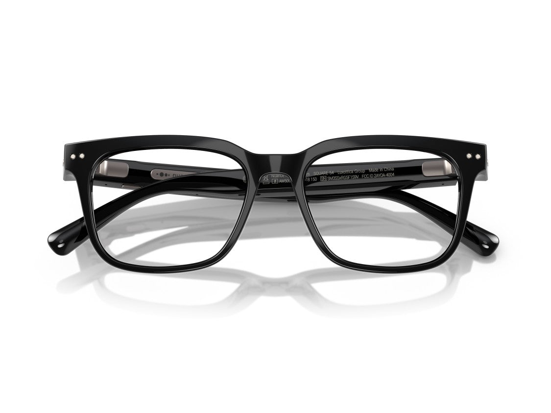 Nuance Audio Black 0Aw5001 Glossy Square Sunglasses