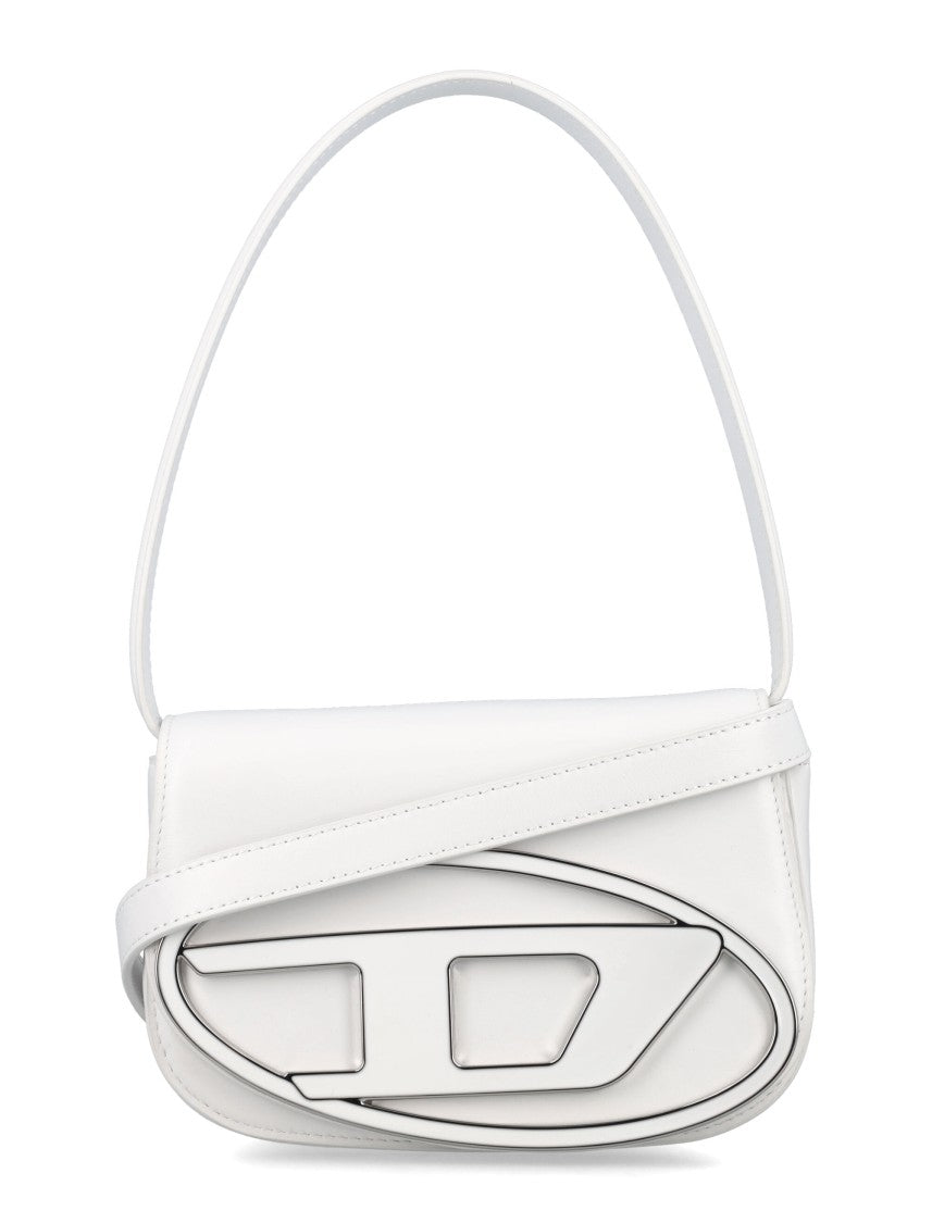 Diesel White 1Dr Leather Shoulder Bag