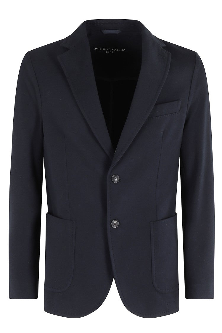 Circolo 1901 Tailored Night Blue Sweatshirt Jacket