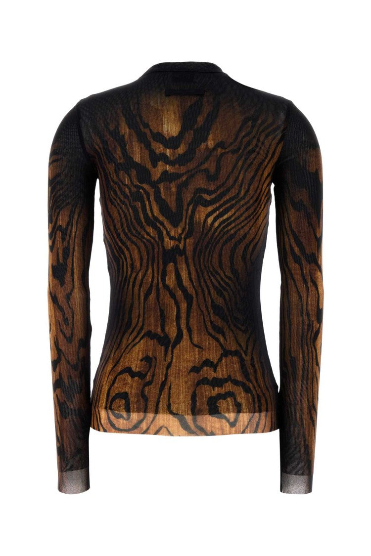 Jean Paul Gaultier Printed Tulle The Wood Top