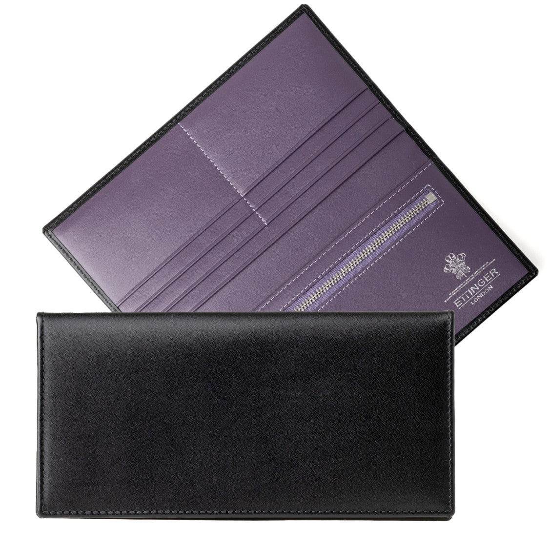 Ettinger Leather Wallet With Zippered Coin Pocket
