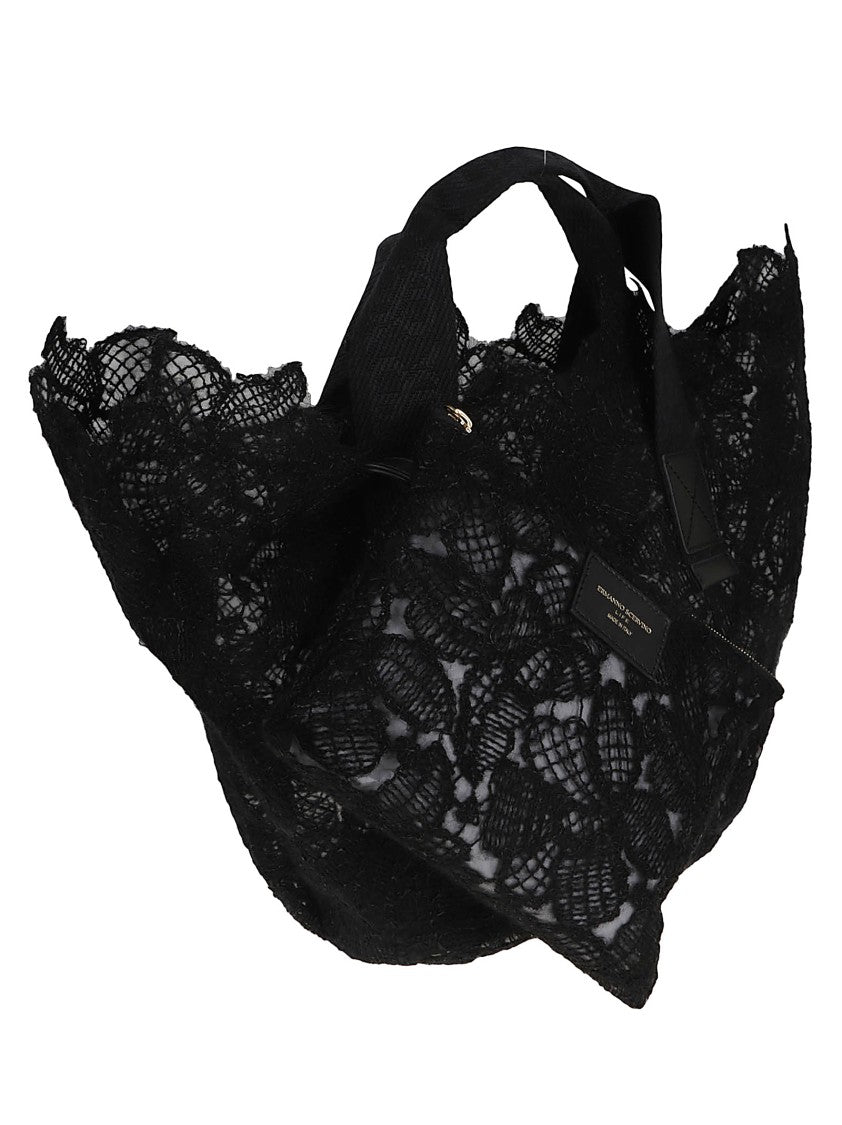 Ermanno Scervino Floral Lace Shopping Bag