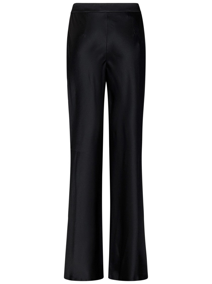 Alberta Ferretti Black Wide-Leg Trousers