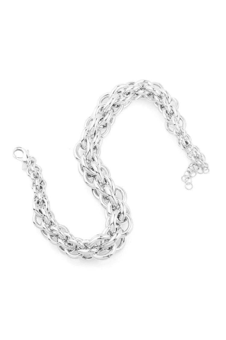 Federica Tosi Silver Christy 925 Silver Plated Bronze Metal Necklace