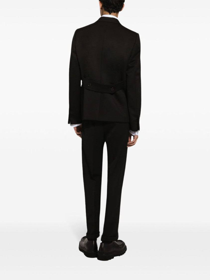 Dolce & Gabbana Tailored Black Trousers With Classic Waistband And Subtle Pleats