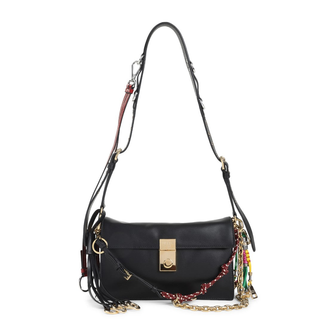Prada Structured Black Nappa Calf Leather Shoulder Bag