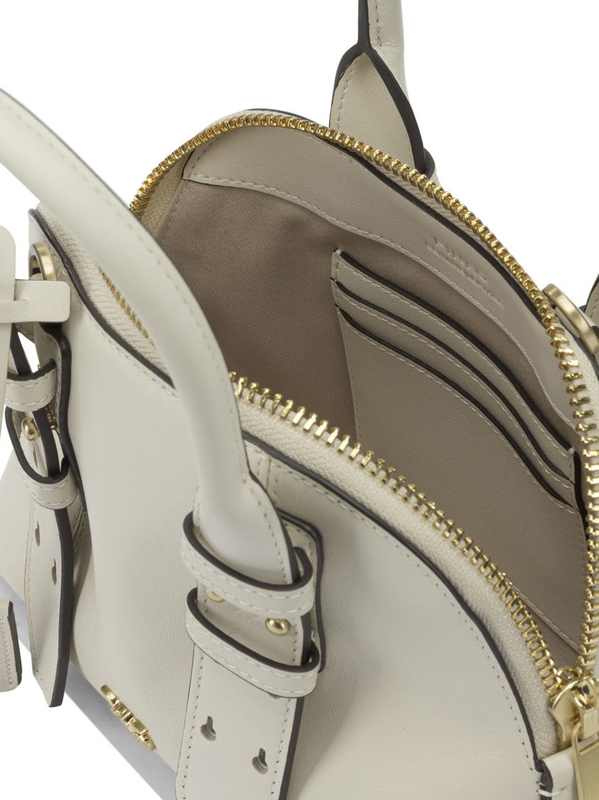 Pinko White Leather Handbag