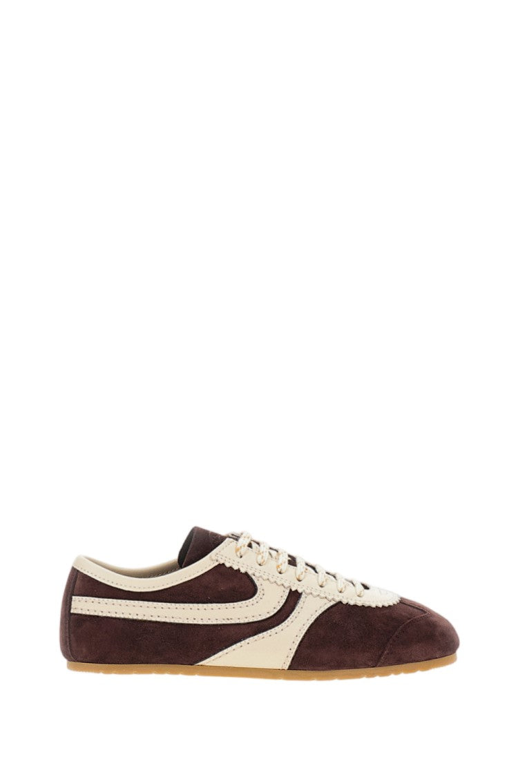 Dries Van Noten Brown Viola Low-Profile Suede Leather Sneakers