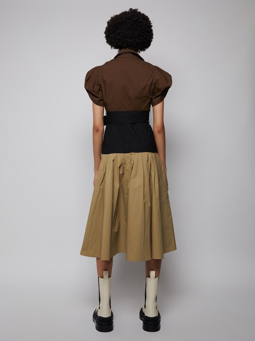 Lhd Glades Dress, Black, Sand And Sepia