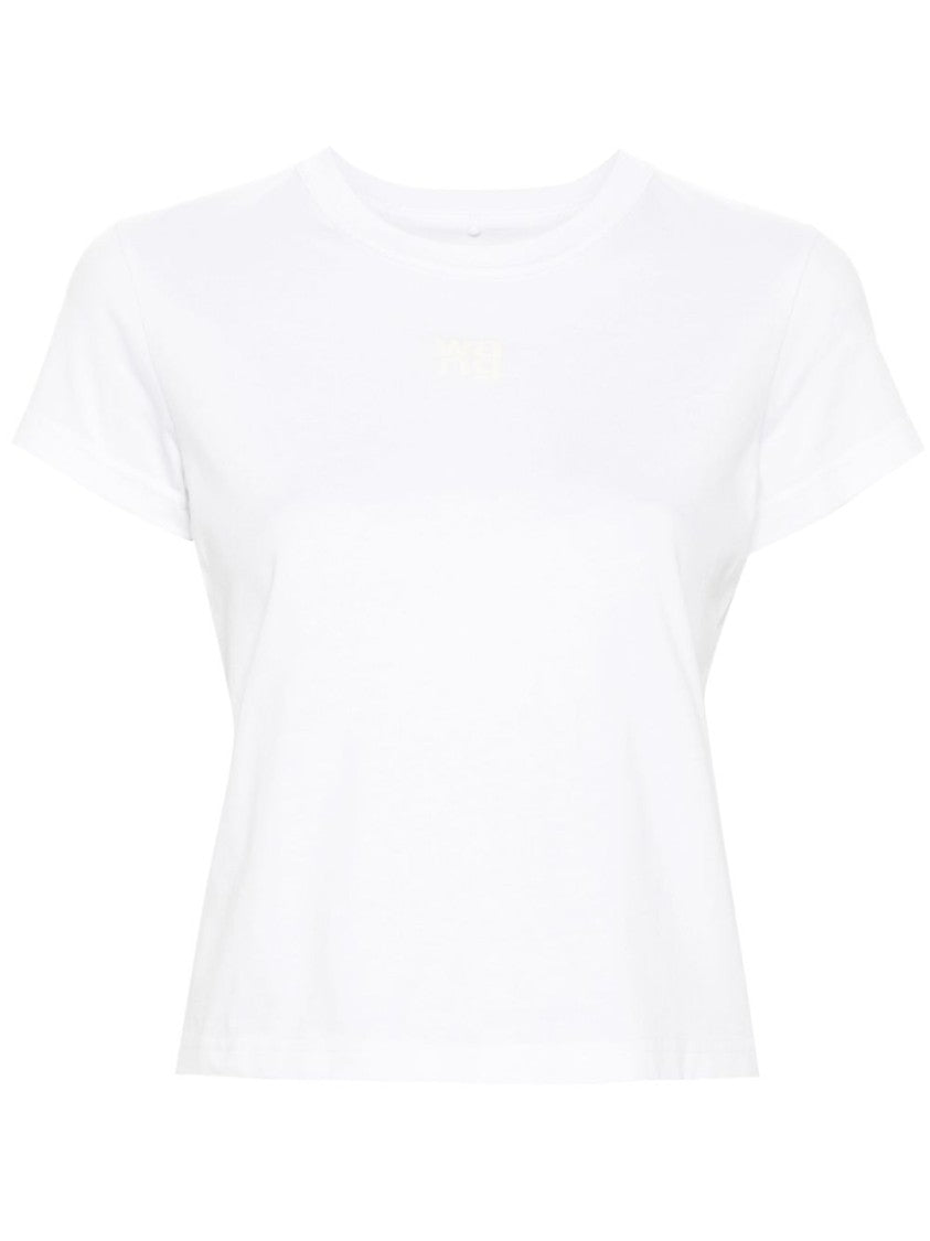 Alexander Wang Logo-Print Cotton T-Shirt With Crew Neck