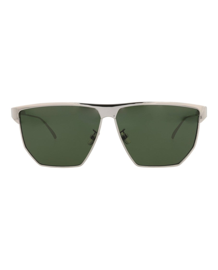 Bottega Veneta Square-Frame Metal Sunglasses