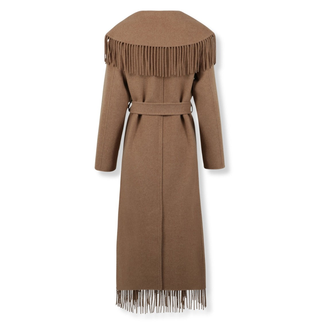Simkhai Fringe Detail Robe Coat With Belted Silhouette