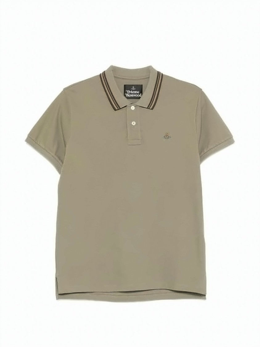 Vivienne Westwood Short-Sleeved Polo Shirt With Classic Collar And Embroidered Logo