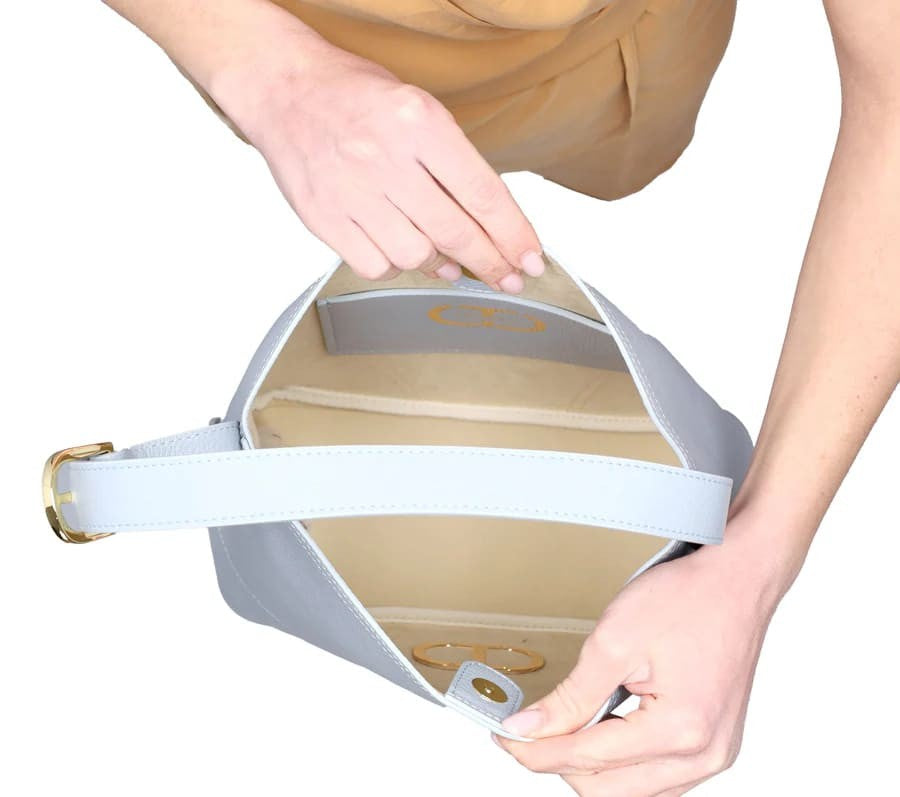 Twin-Set Blue Tear 'New York' Hobo Bag