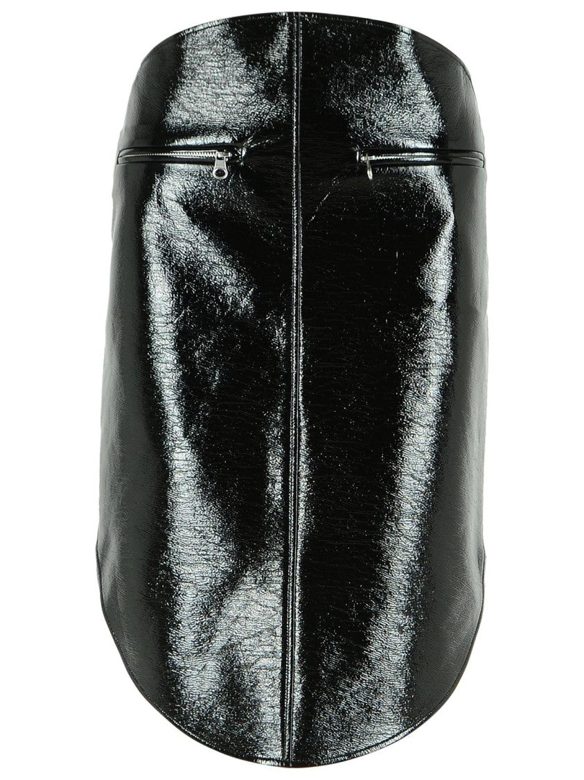 Courrèges Black Cotton Blend Skirt