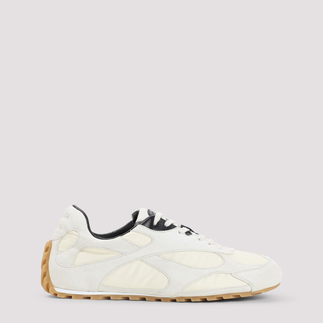 Bottega Veneta Sea Salt White Suede Leather Flash Orbit Sneakers