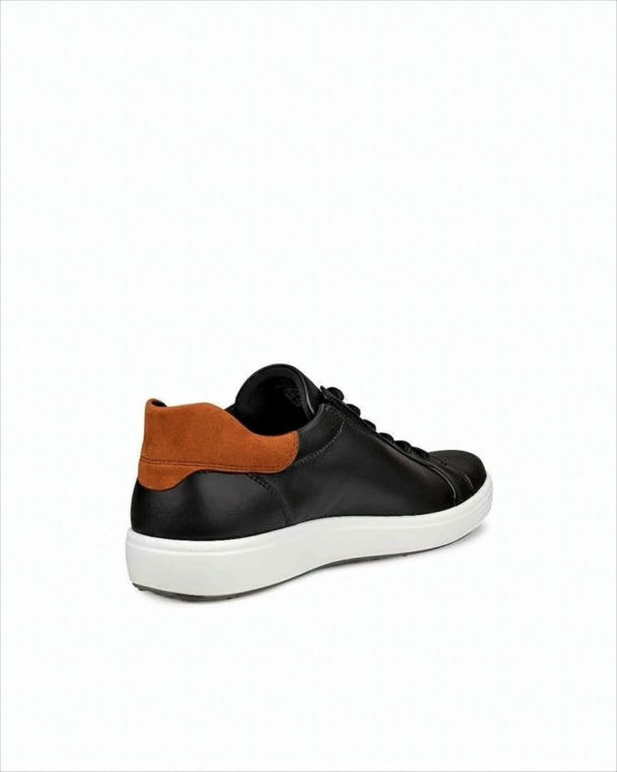 Ecco Low-Top Black Cow Leather Sneakers