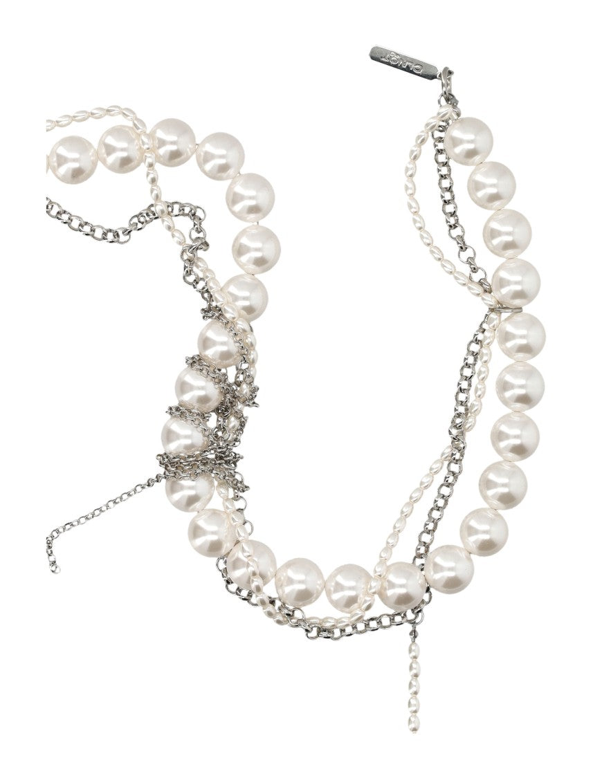 Justine Clenquet Nicole Silver-Plated Pearl Multi-Layered Choker