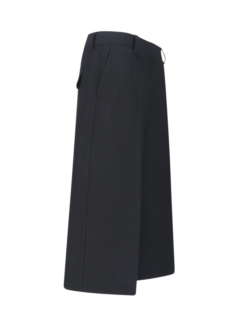 Filippa K Black Blaire Cropped Tailored Wool Trousers