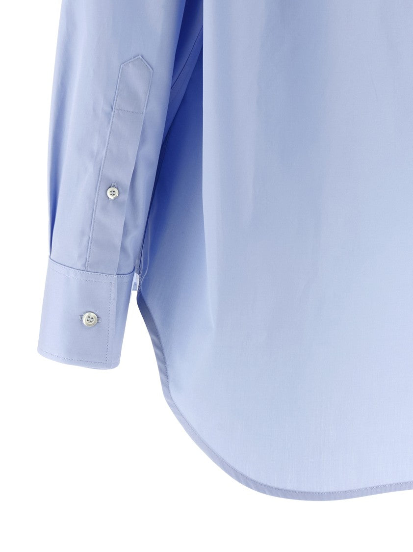 Maison Margiela Cotton Poplin Shirt With Raw Cut Placket