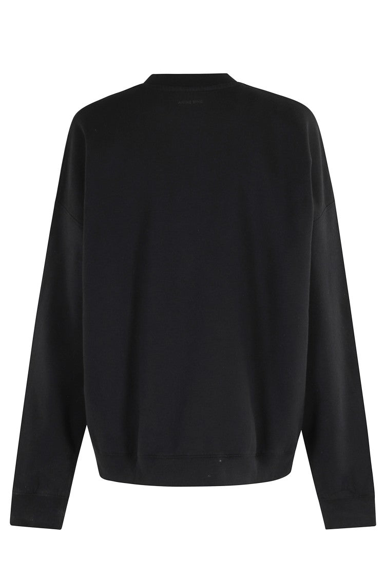 Anine Bing Black Miles Letterman Sweatshirt