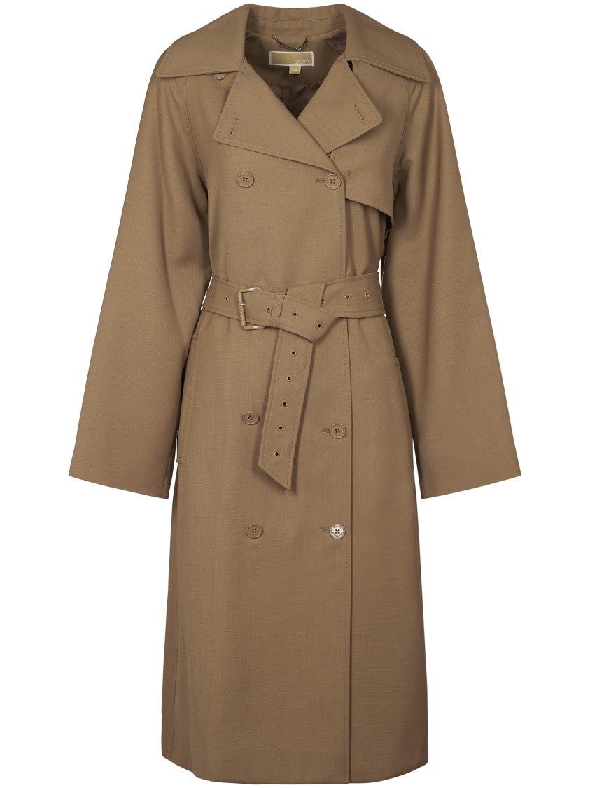 Michael Kors Belted Dolman Sleeve Trench Coat