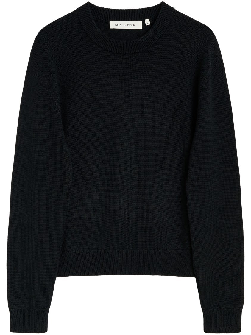 Sunflower Moon Merino Cropped Crewneck Wool Sweater