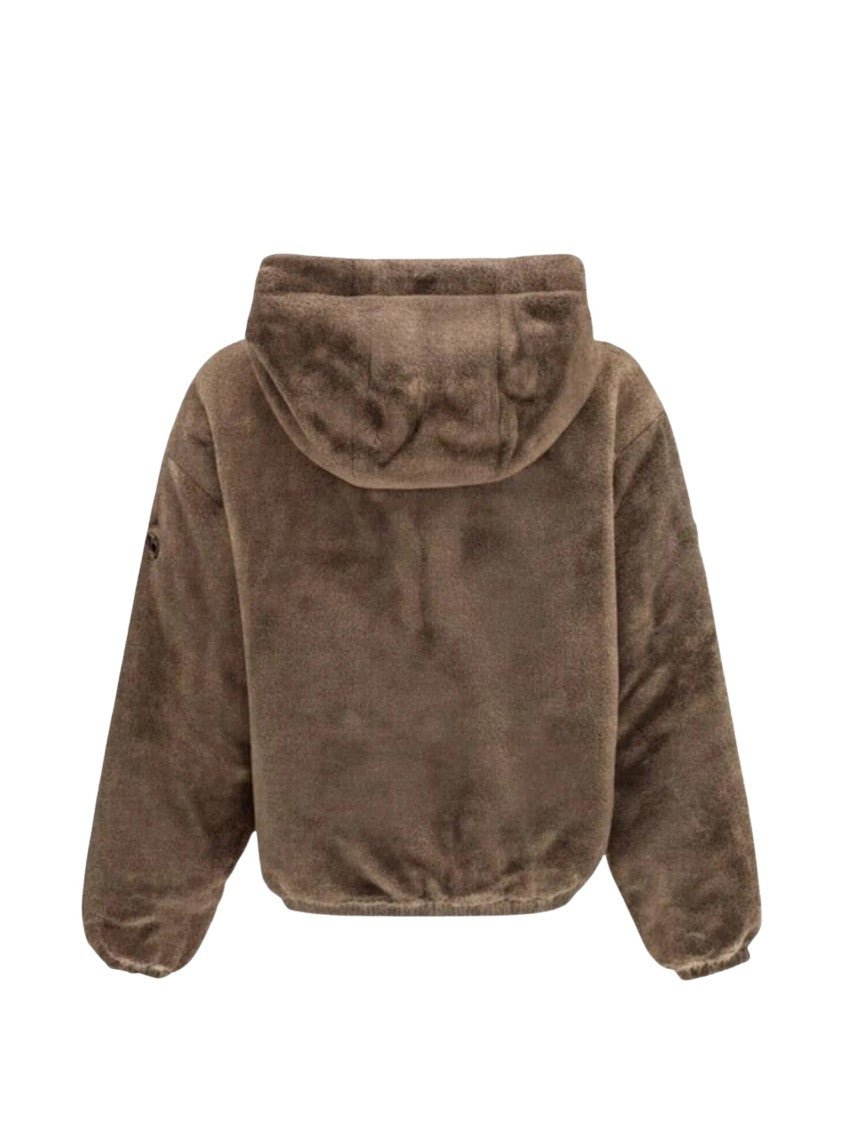 Moose Knuckles Eaton Bunny Cropped Zip-Up Jacket