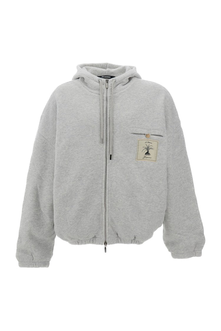 Jacquemus Grey Le Hoodie Torneo Fleece Hoodie