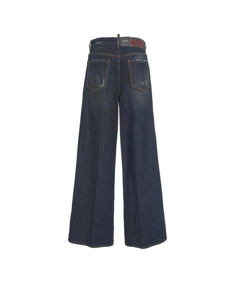 Dsquared2 Wide Leg 'Traveller' Jeans