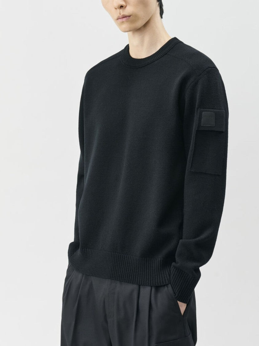 C.P. Company Extrafine Merino Wool Crewneck Sweater With Distinctive Sleeve Pocket