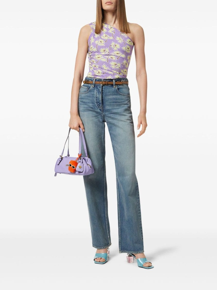 Versace One-Shoulder Lilac Top