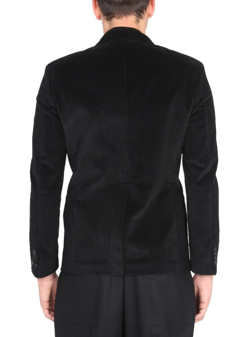 Tonello Single-Breasted Black Velvet Jacket