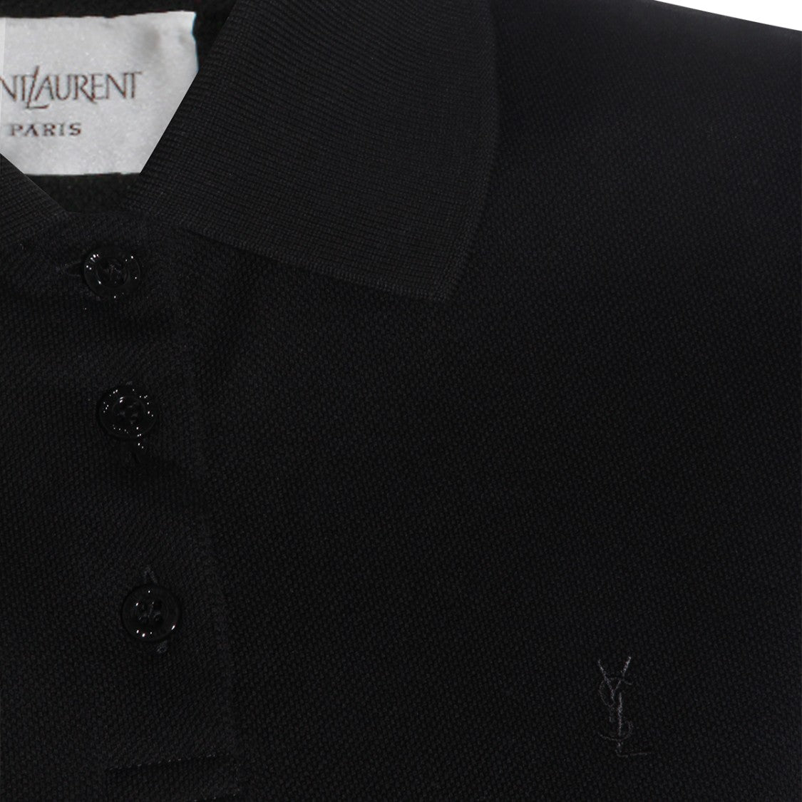 Saint Laurent Black Cotton Midi Dress