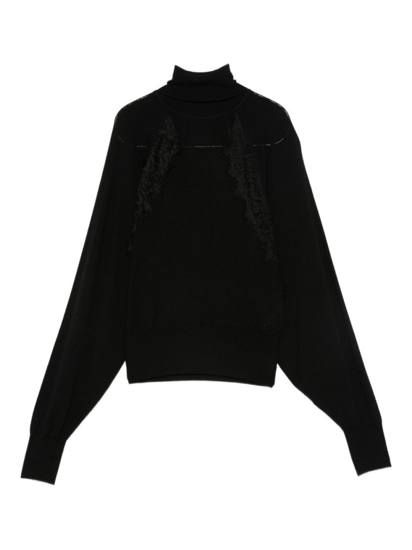 Liu Jo High Turtleneck Black Wool Sweater