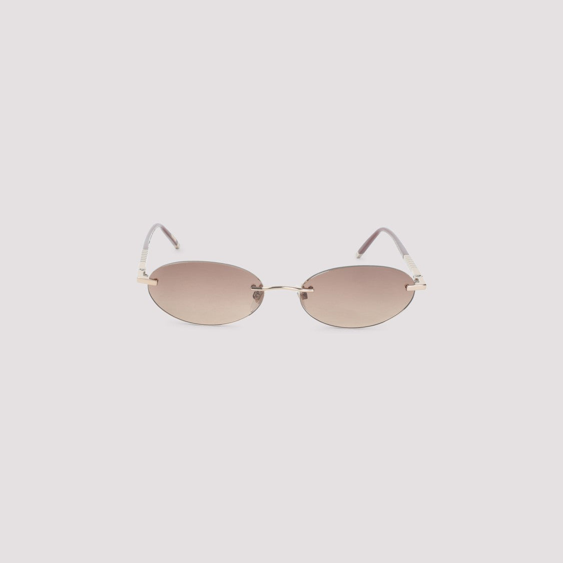 Chopard Gradient-Tinted Oval Sunglasses With Metal Accents