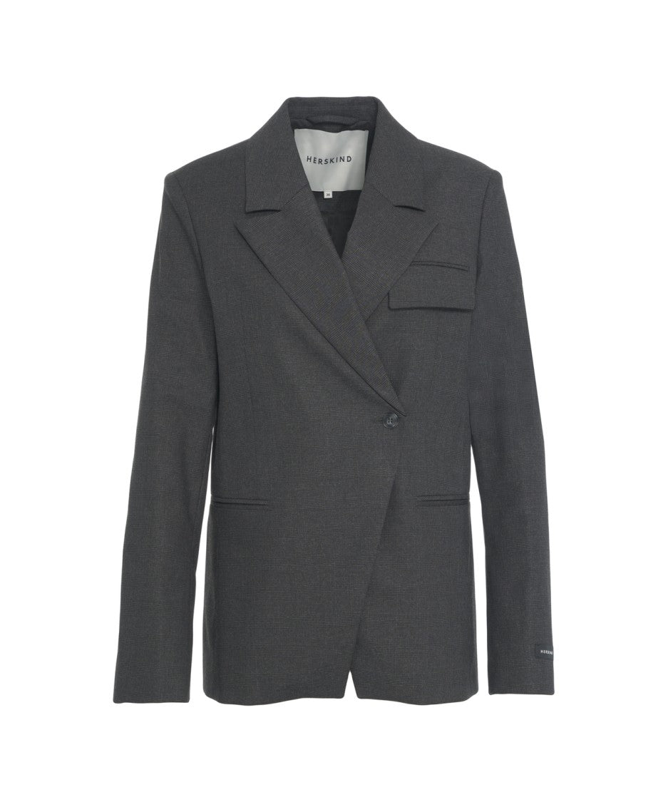 Herskind Double-Breasted Grey Blazer
