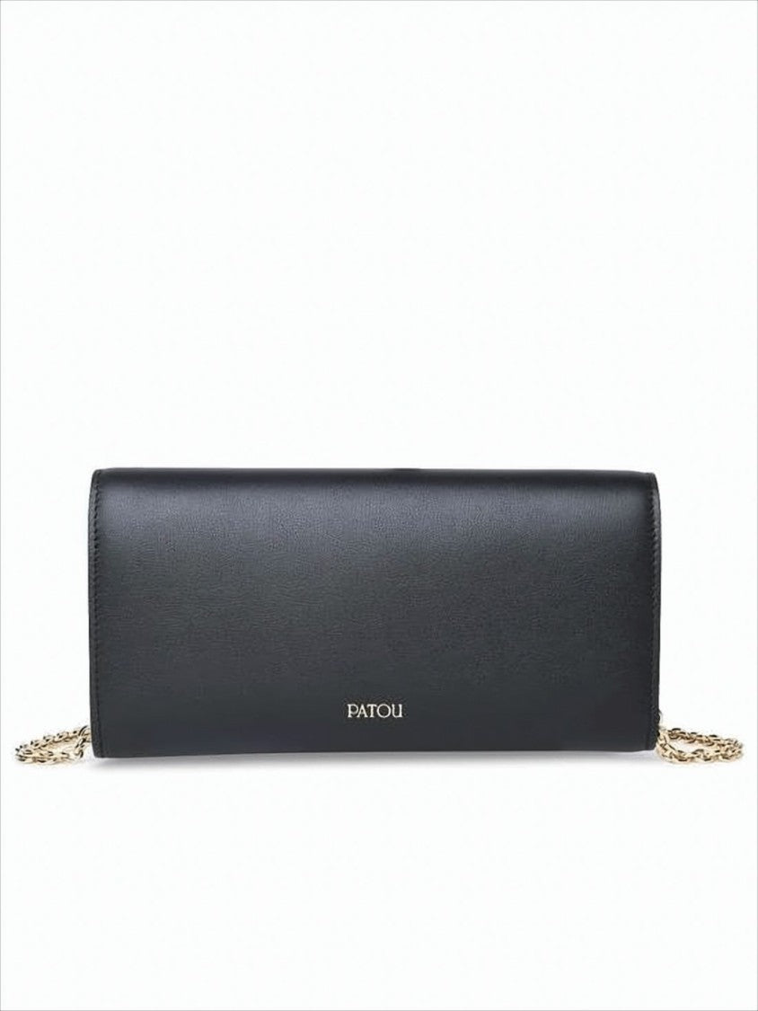 Patou Rectangular Calf Leather Shoulder Bag