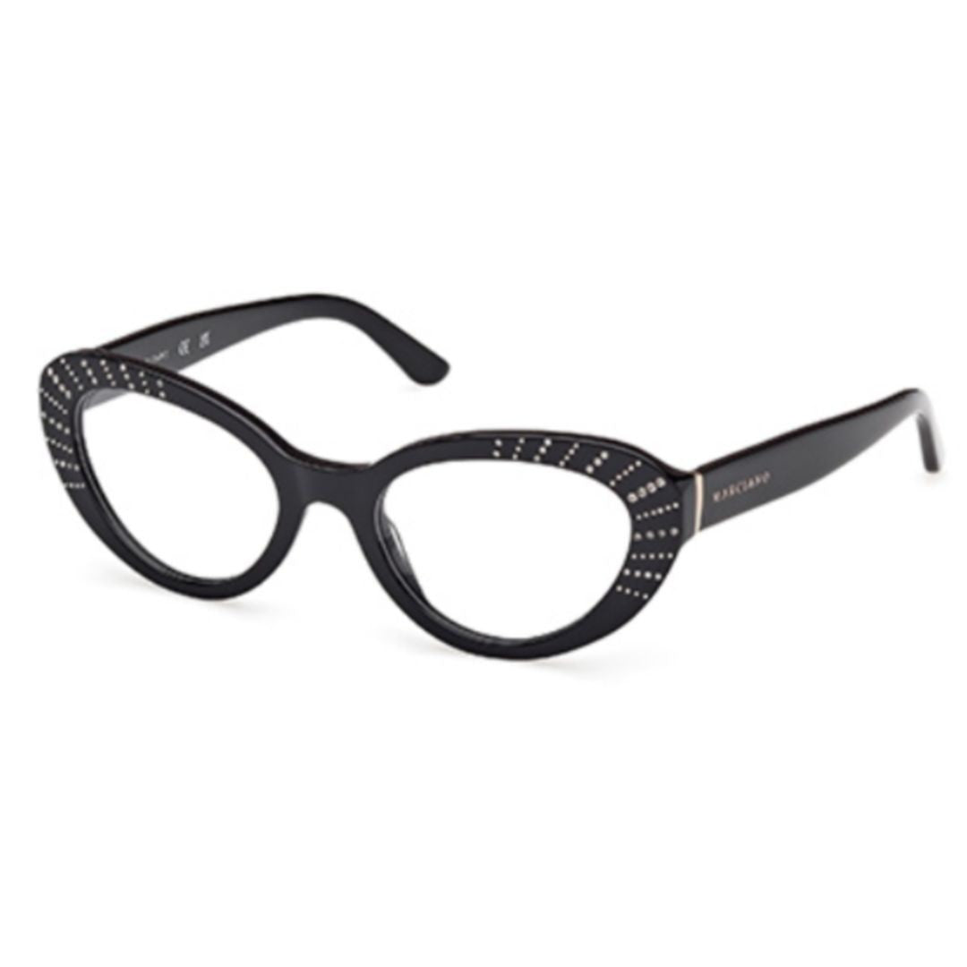 Guess By Marciano Gm50035 Cat-Eye Acetate Eyeglasses With Silver Stud Accents